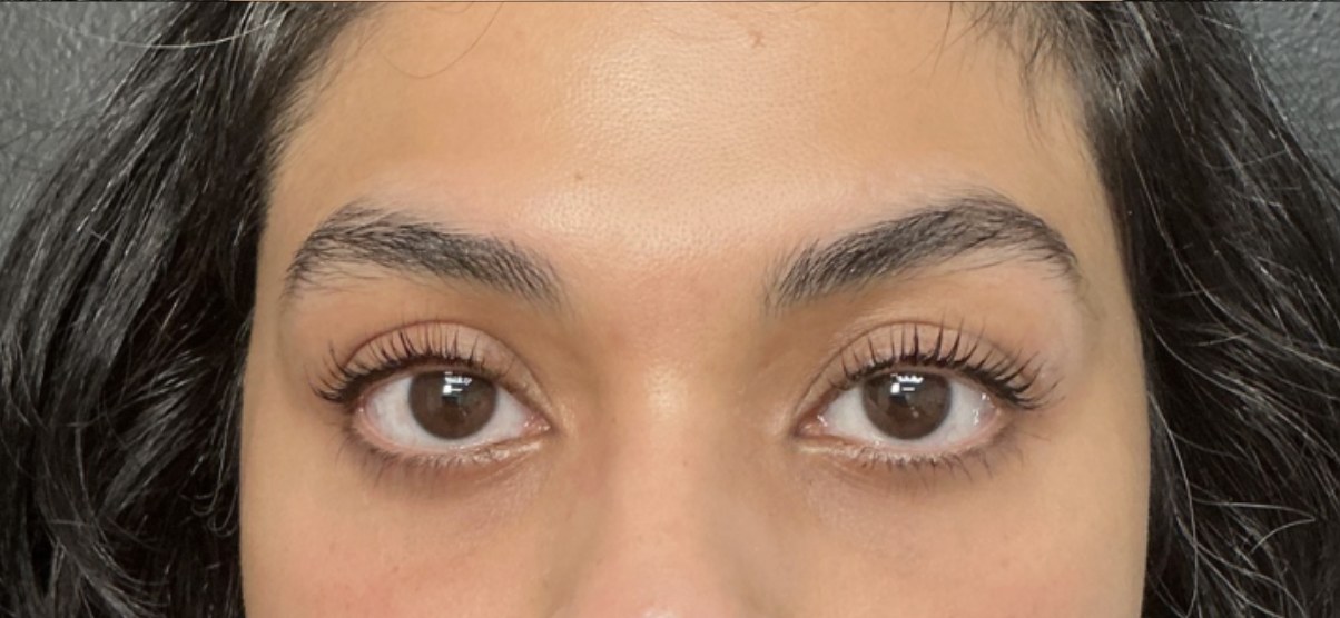 Lashes and Brows after treatment at Juvly Aesthetics